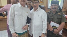 Zulfikar Wijaya Anggota DPRD Bali bersama I Wayan Adi Arnawa Bupati Badung saat kunjungan kerja dari Komisi I DPRD Provinsi Bali pada 1 September 2025