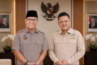 Ketua Dewan Pimpinan Wilayah (DPW) Tani Merdeka Indonesia (TMI) Provinsi Bali, Zulfikar Wijaya, bersama Kepala Badan Gizi Nasional (BGN) Dr. Sudaryono. ©Okedaily Bali 