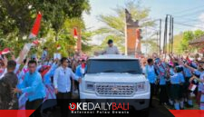 Antusias masyarakat Bali menyambut kedatangan Presiden RI Prabowo Subianto. ®okedailybali [Foto: Istimewa]