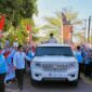 Antusias masyarakat Bali menyambut kedatangan Presiden RI Prabowo Subianto. ®okedailybali [Foto: Istimewa]