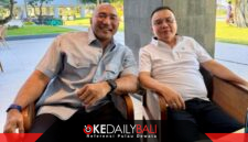 Ketua DPD Partai Gerindra Bali, De Dadjah bersama Prof. Sufmi Dasco Ahmad. ®okedailybali [foto: istimewa]