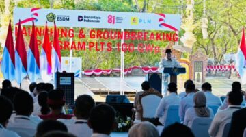 Presiden Prabowo Subianto saat peluncuran PLTS 100 GWp di Gilimanuk, 25 Agustus 2026. ®okedailybali [Foto: Istimewa]