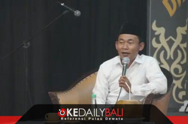 KH. Yayan Bunyamin menegaskan ketahanan pangan bukan sekadar program bagi Ansor, tapi teladan Rasulullah SAW. ®okedailybali [Foto: Dok. GP Ansor Bali]