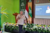 Ketua HKTI Bali, De Gadjah menegaskan ketahanan pangan harus dimulai dari petani, diperkuat koperasi dan bermuara pada gizi rakyat. ®okedailybali [Foto: Istimewa]