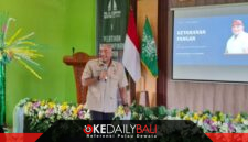 Ketua HKTI Bali, De Gadjah menegaskan ketahanan pangan harus dimulai dari petani, diperkuat koperasi dan bermuara pada gizi rakyat. ®okedailybali [Foto: Istimewa]