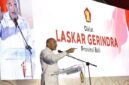 De Dadjah memberikan arahan Laskar Gerindra Bali 2026 tegaskan pembinaan disiplin, kebersamaan dan pengabdian sebagai jati diri kader. ®okedailybali [Foto: Dok. Gerindra Bali]